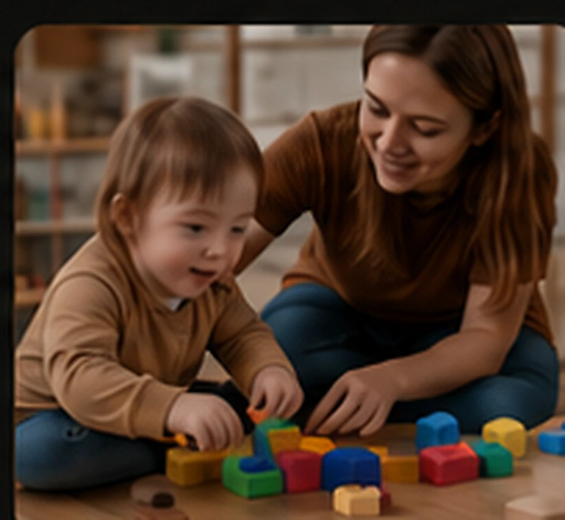 Child receiving attentive educational support